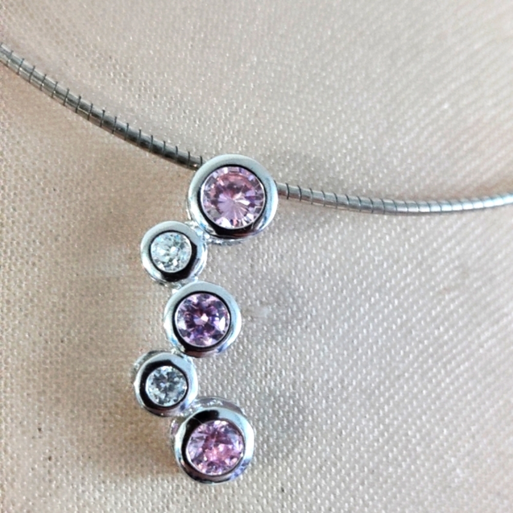 925 Sterling Silver Tiffany Like "Jazz" Bubble Pendant